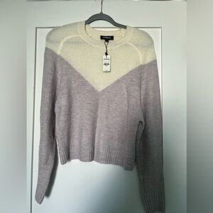 Express Ivory / Mauve Knit Sweater